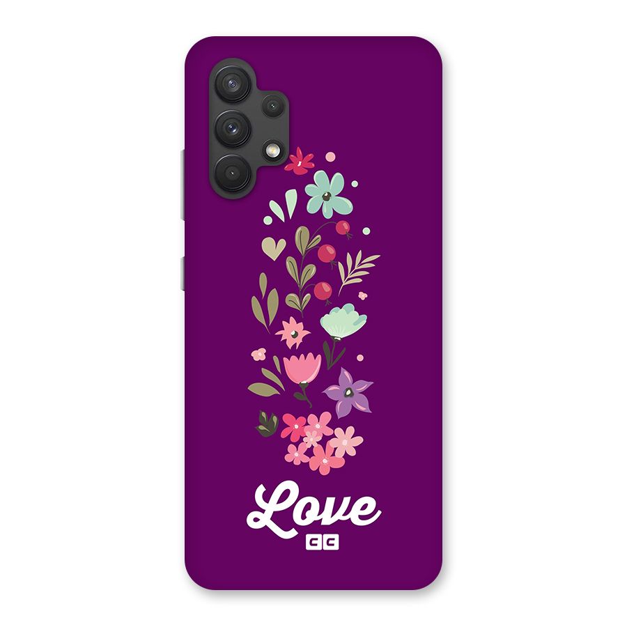 Floral Love Back Case for Galaxy A32