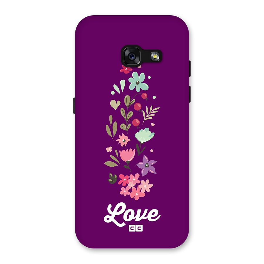 Floral Love Back Case for Galaxy A3 (2017)