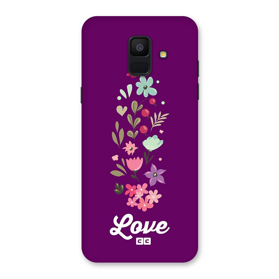 Floral Love Back Case for Galaxy A6 (2018)