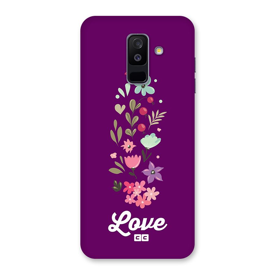 Floral Love Back Case for Galaxy A6 Plus