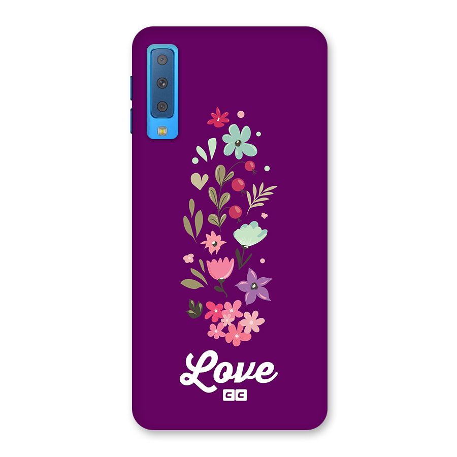 Floral Love Back Case for Galaxy A7 (2018)