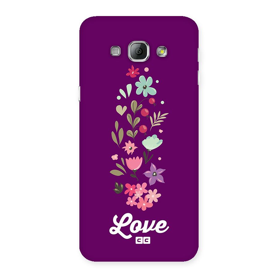 Floral Love Back Case for Galaxy A8