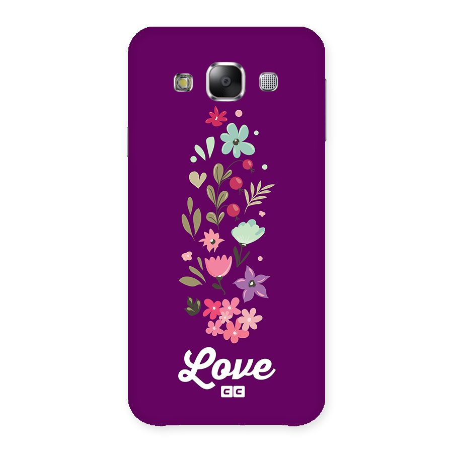 Floral Love Back Case for Galaxy E5