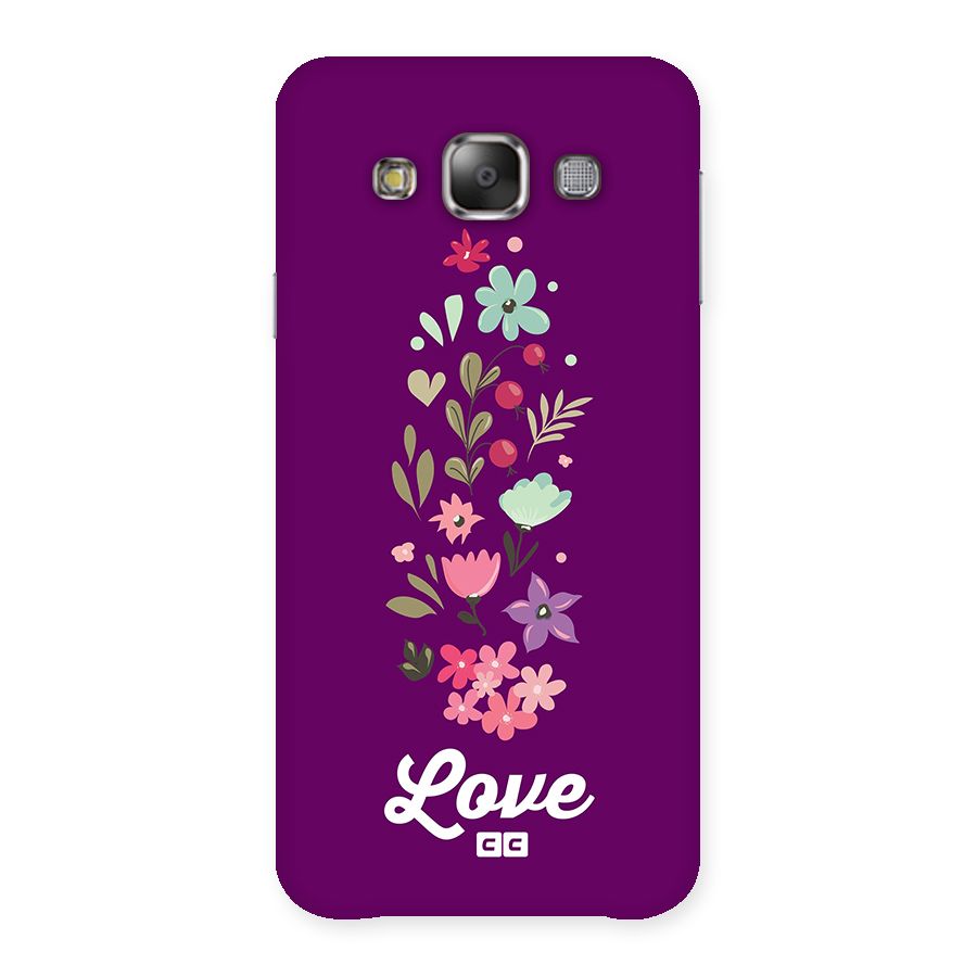 Floral Love Back Case for Galaxy E7