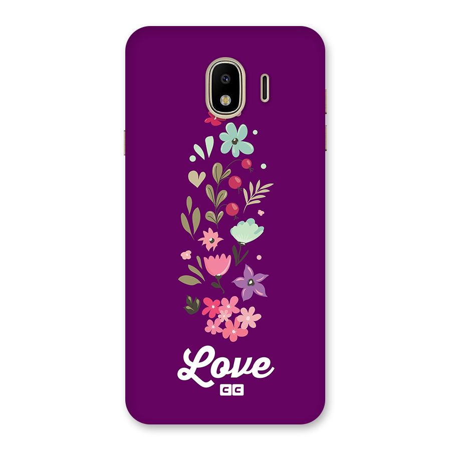 Floral Love Back Case for Galaxy J4