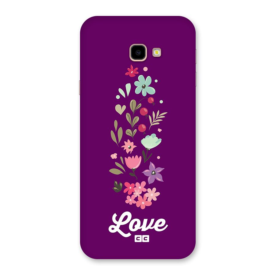 Floral Love Back Case for Galaxy J4 Plus
