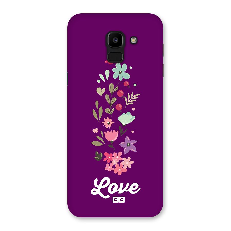 Floral Love Back Case for Galaxy J6