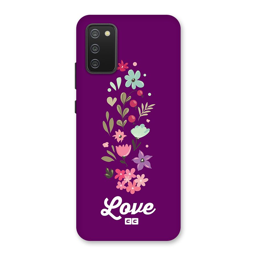 Floral Love Back Case for Galaxy M02s