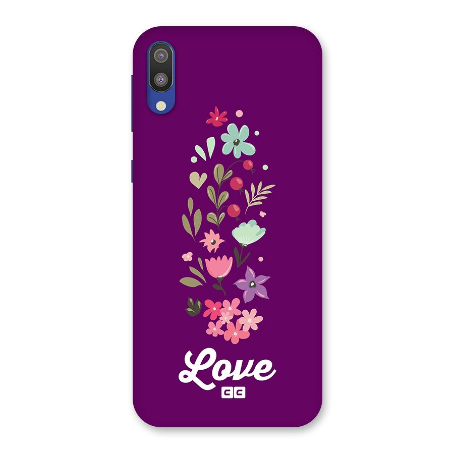 Floral Love Back Case for Galaxy M10