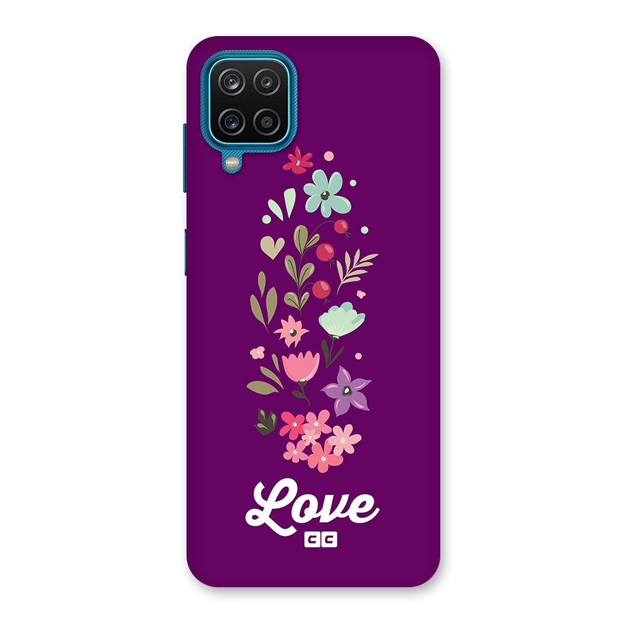 Floral Love Back Case for Galaxy M12