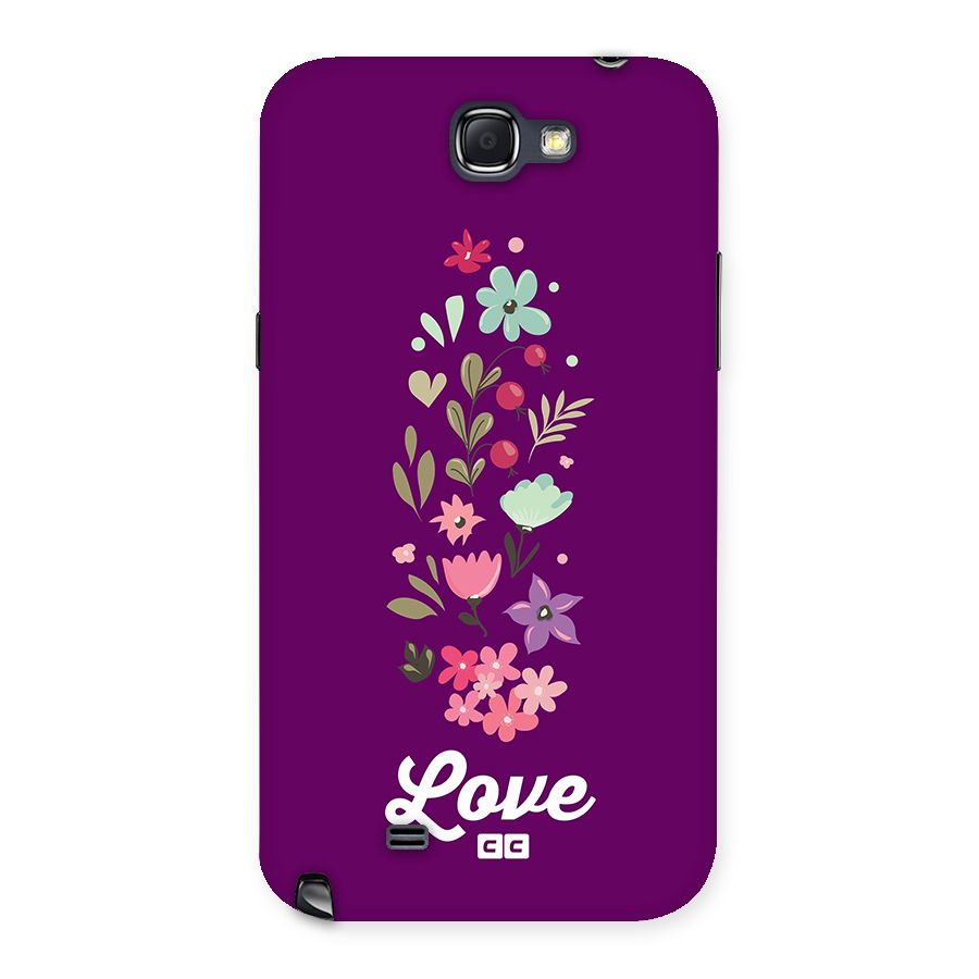 Floral Love Back Case for Galaxy Note 2