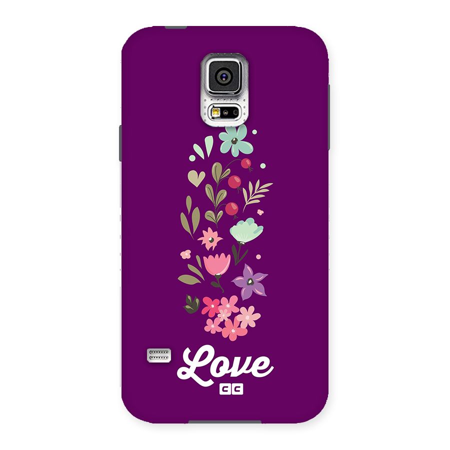 Floral Love Back Case for Galaxy S5
