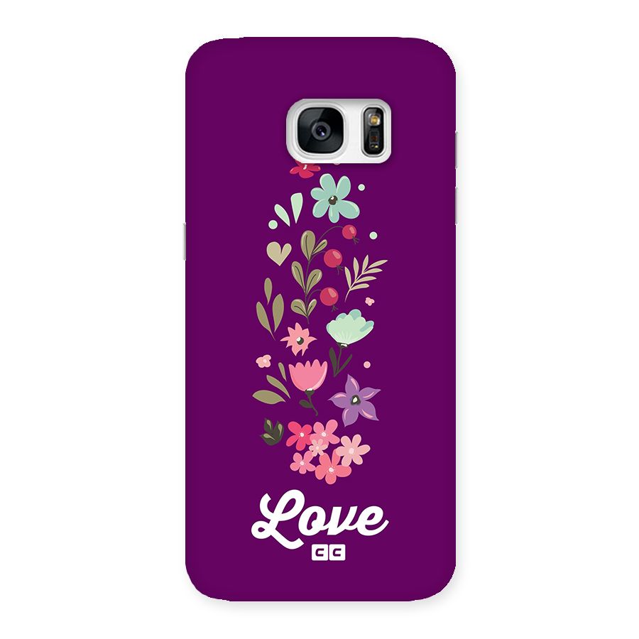 Floral Love Back Case for Galaxy S7 Edge