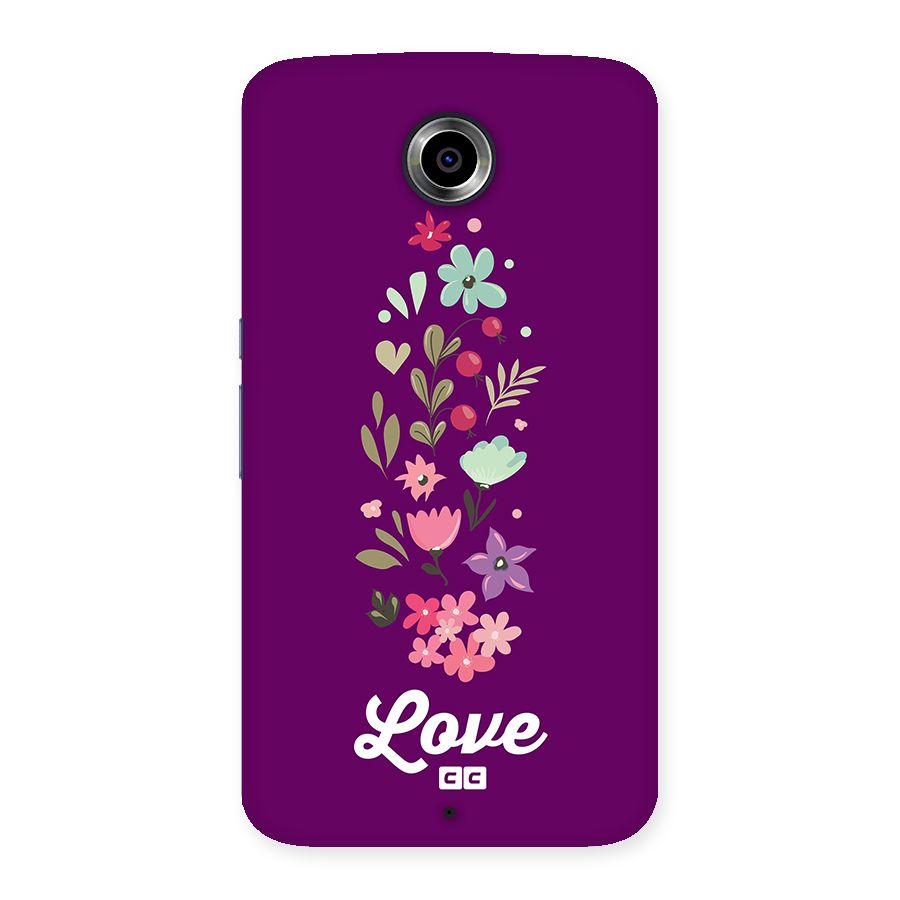 Floral Love Back Case for Google Nexus 6