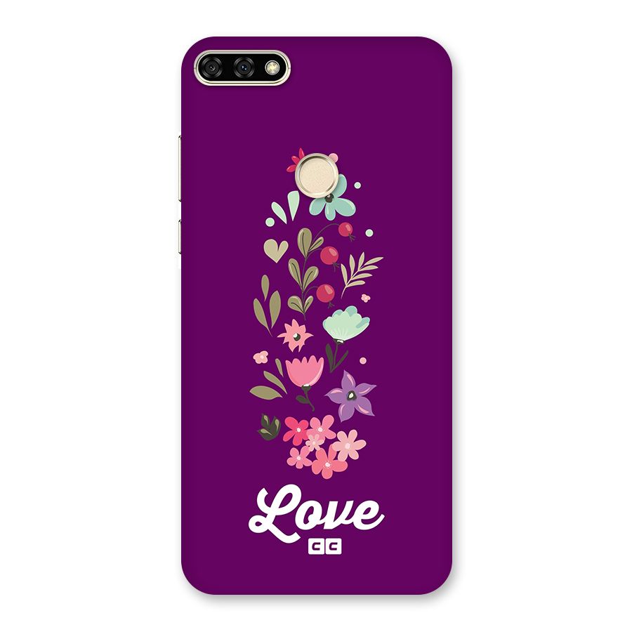 Floral Love Back Case for Honor 7A