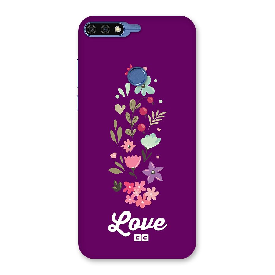 Floral Love Back Case for Honor 7C