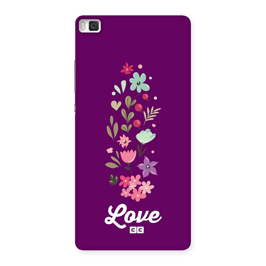 Floral Love Back Case for Huawei P8