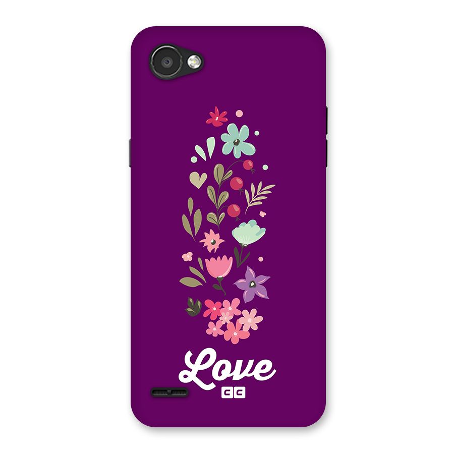 Floral Love Back Case for LG Q6