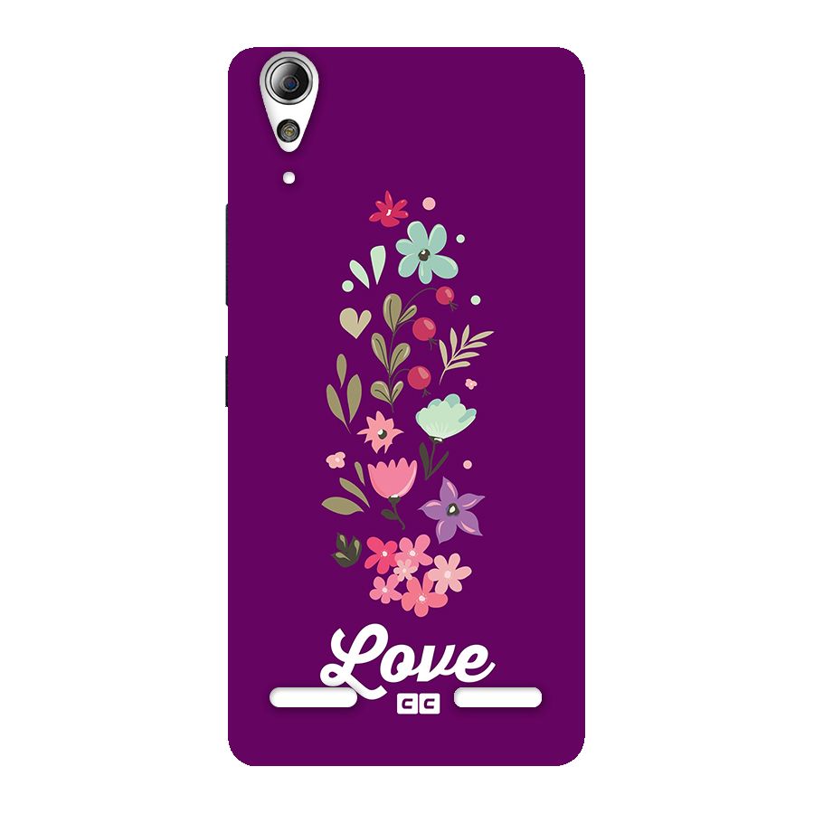 Floral Love Back Case for Lenovo A6000