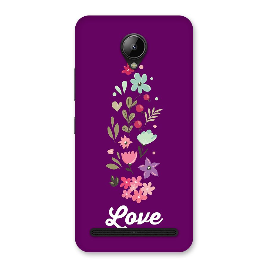 Floral Love Back Case for Lenovo C2