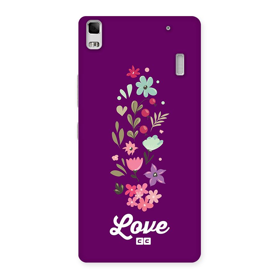Floral Love Back Case for Lenovo K3 Note