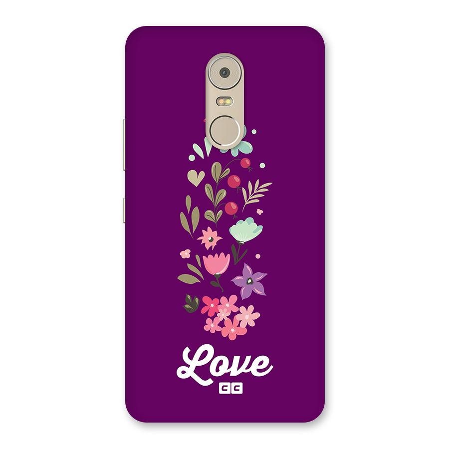 Floral Love Back Case for Lenovo K6 Note