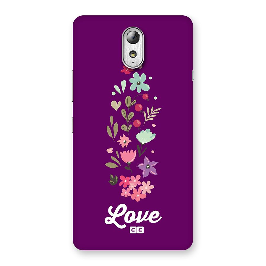 Floral Love Back Case for Lenovo Vibe P1M