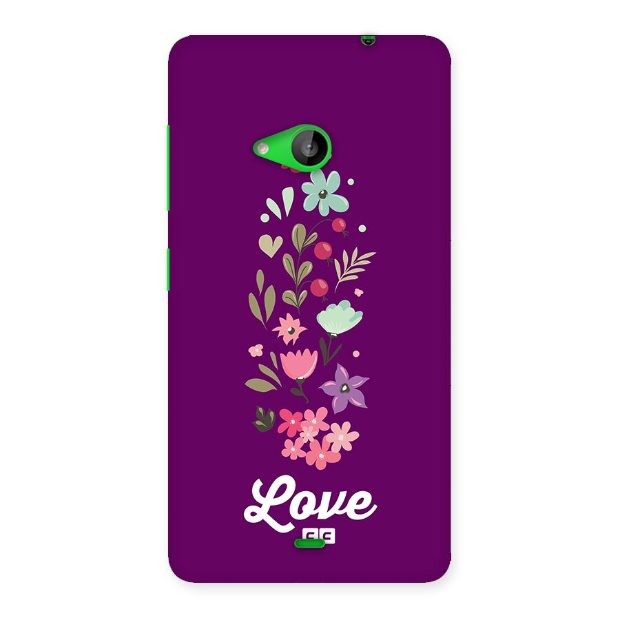 Floral Love Back Case for Lumia 535