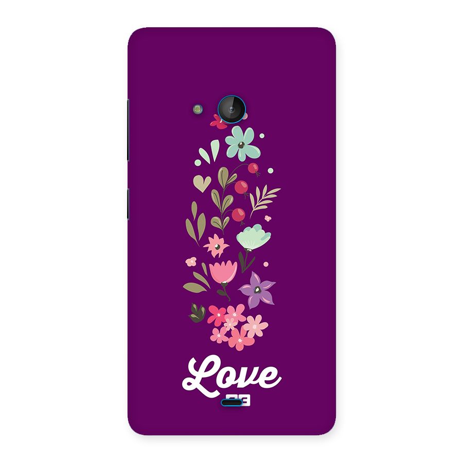 Floral Love Back Case for Lumia 540