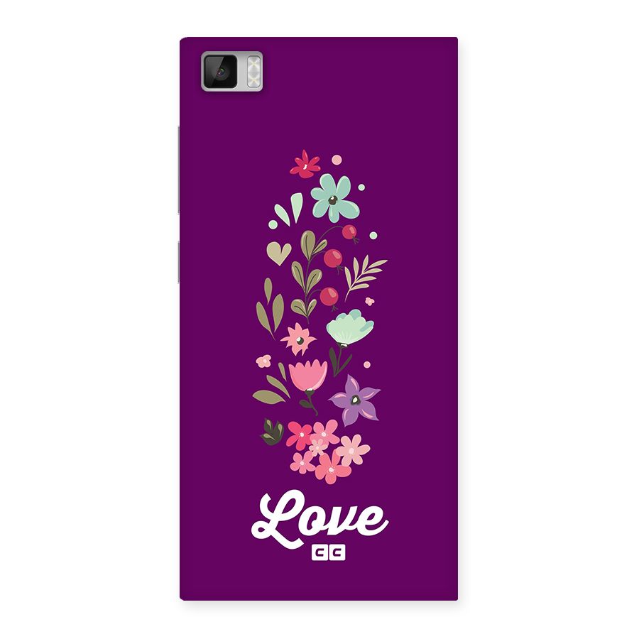 Floral Love Back Case for Mi3