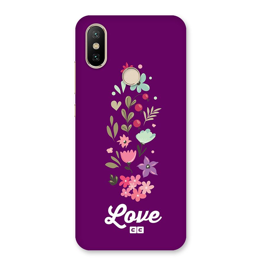 Floral Love Back Case for Mi A2