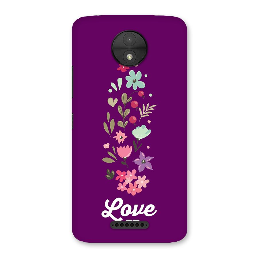 Floral Love Back Case for Moto C