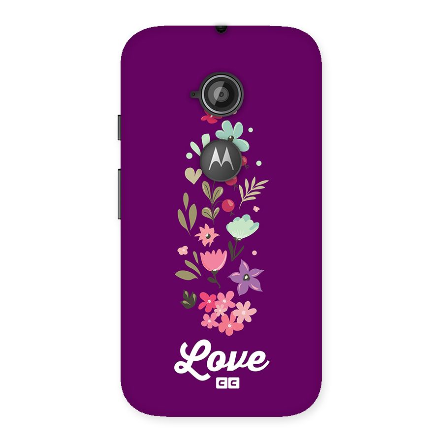 Floral Love Back Case for Moto E 2nd Gen