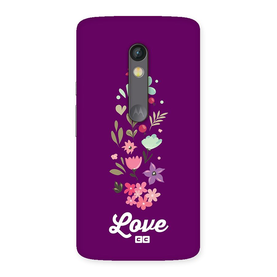 Floral Love Back Case for Moto X Play
