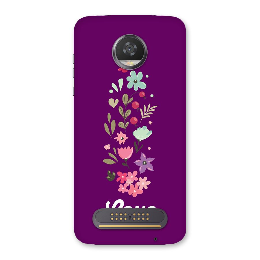 Floral Love Back Case for Moto Z2 Play