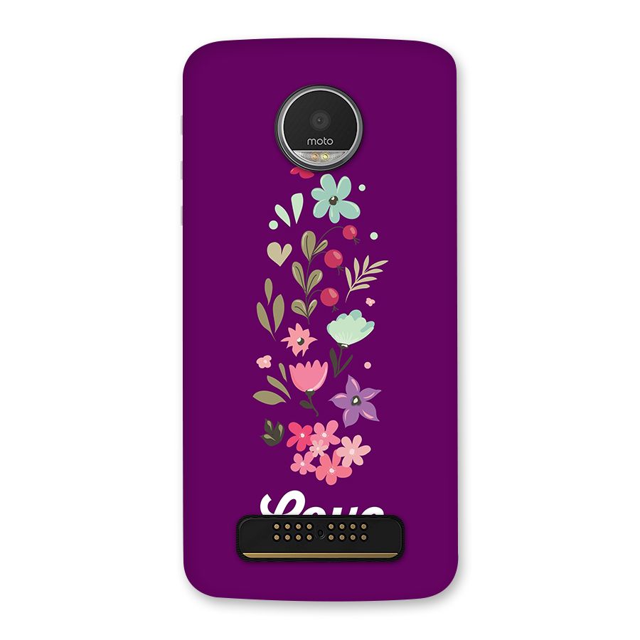 Floral Love Back Case for Moto Z Play