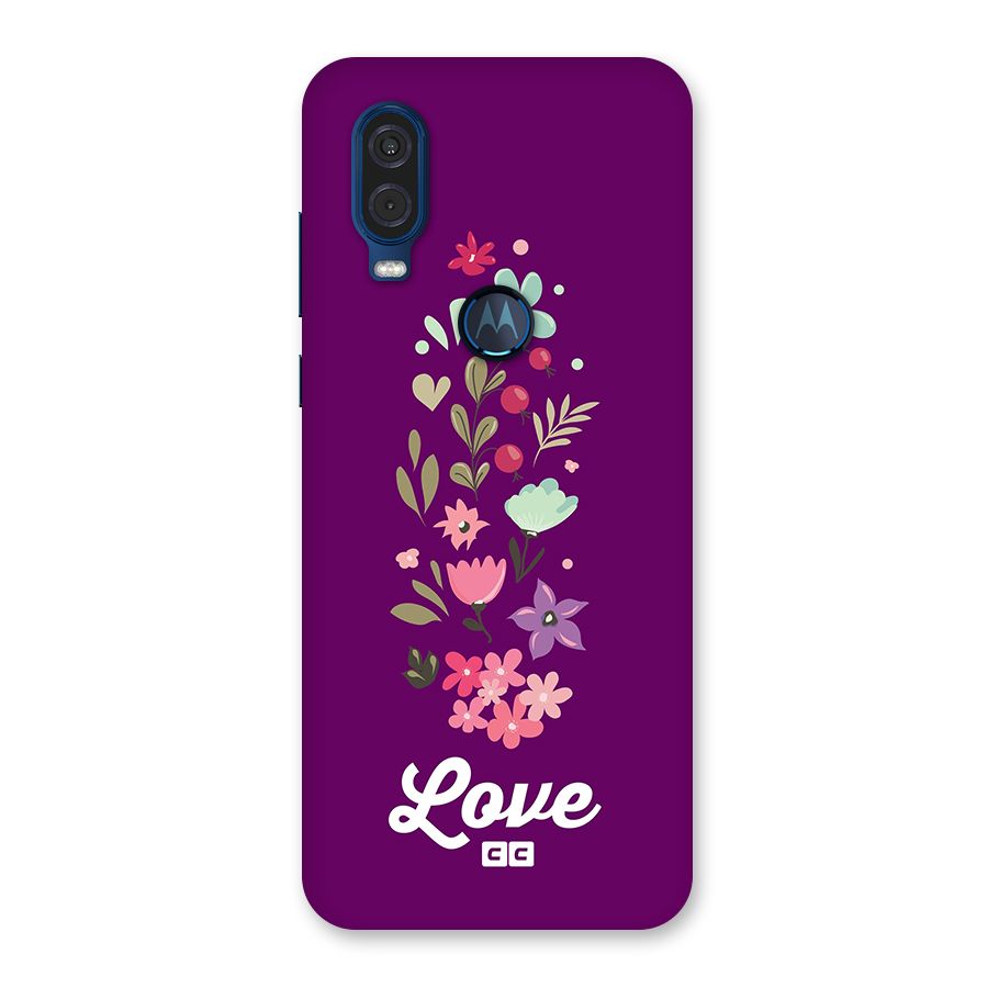 Floral Love Back Case for Motorola One Vision
