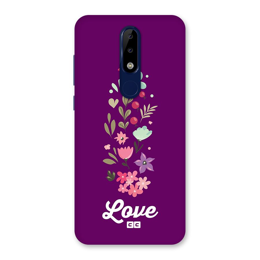 Floral Love Back Case for Nokia 5.1 Plus