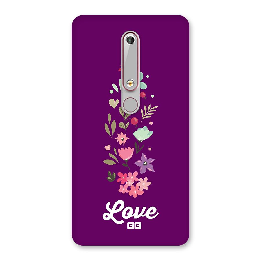 Floral Love Back Case for Nokia 6.1