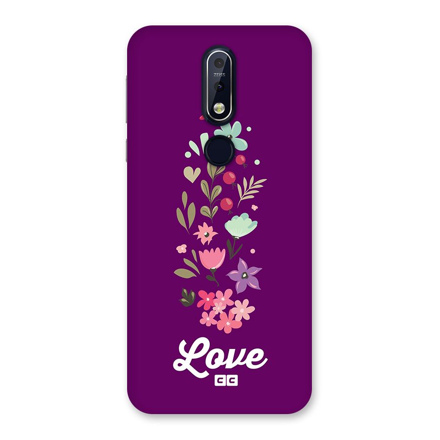 Floral Love Back Case for Nokia 7.1