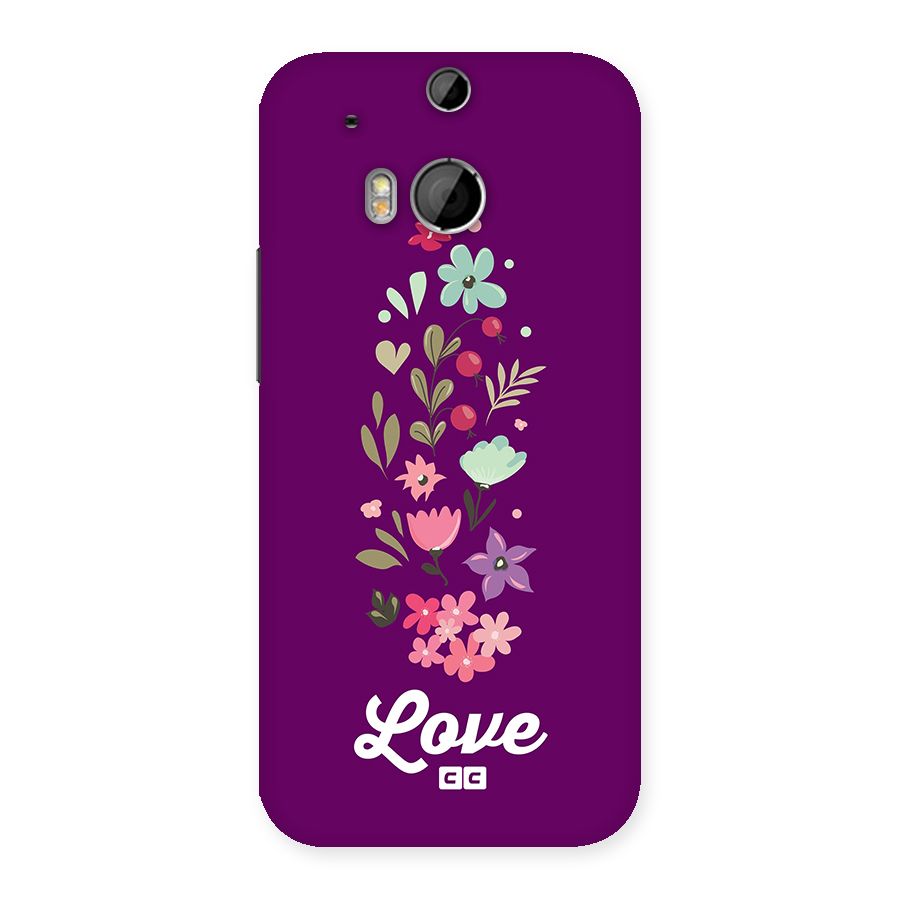 Floral Love Back Case for One M8