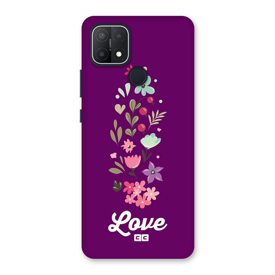 Floral Love Back Case for Oppo A15