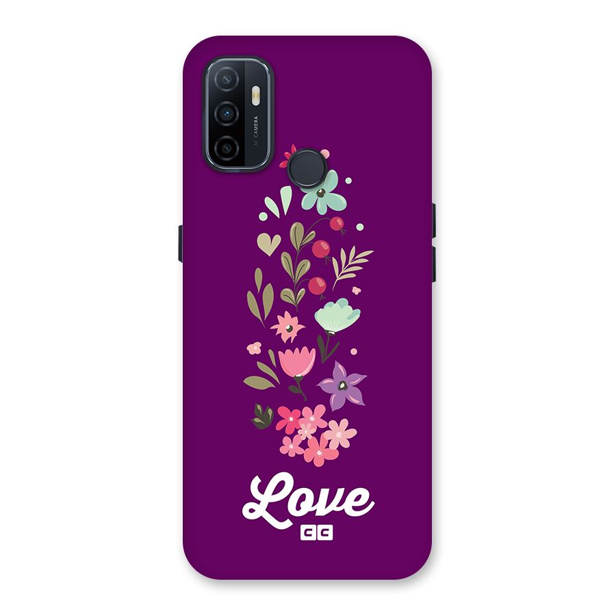 Floral Love Back Case for Oppo A33 (2020)