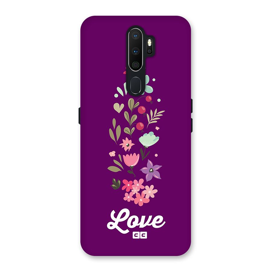 Floral Love Back Case for Oppo A5 (2020)