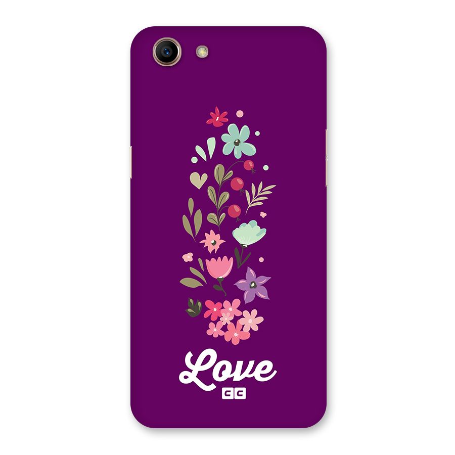 Floral Love Back Case for Oppo A83 (2018)