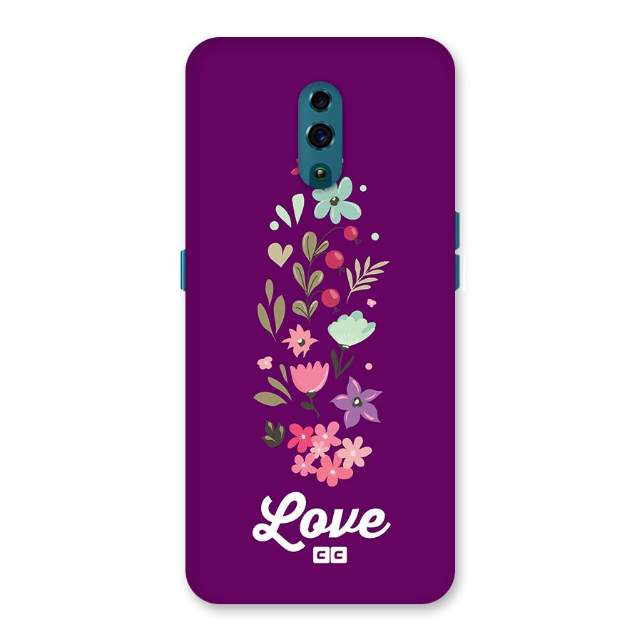 Floral Love Back Case for Oppo Reno
