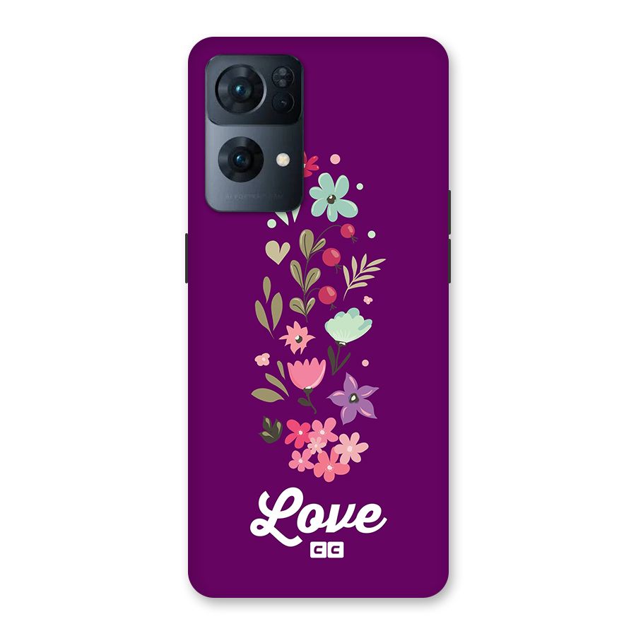 Floral Love Back Case for Oppo Reno7 Pro 5G