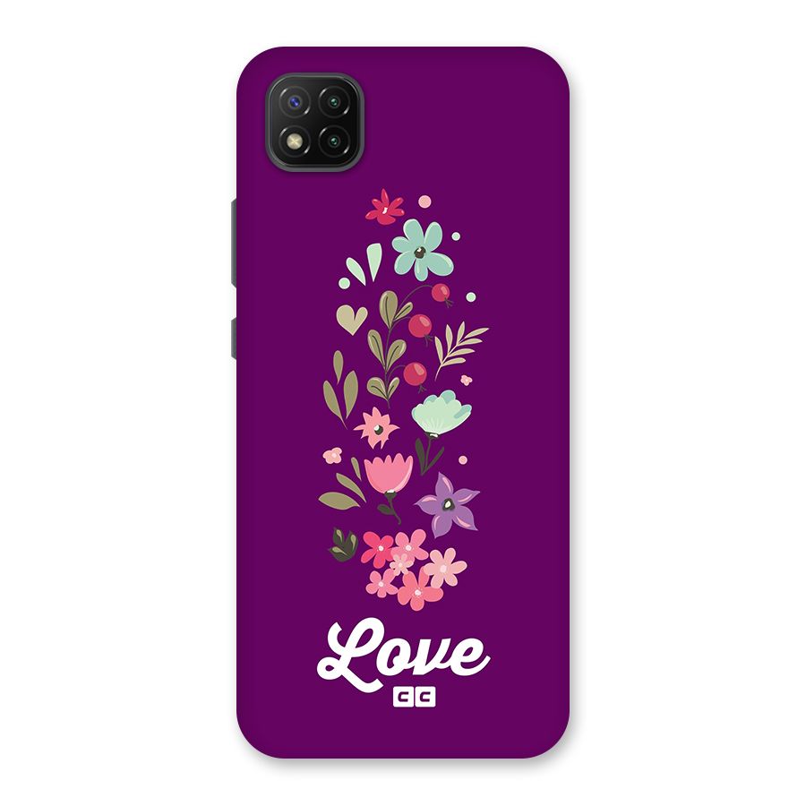 Floral Love Back Case for Poco C3