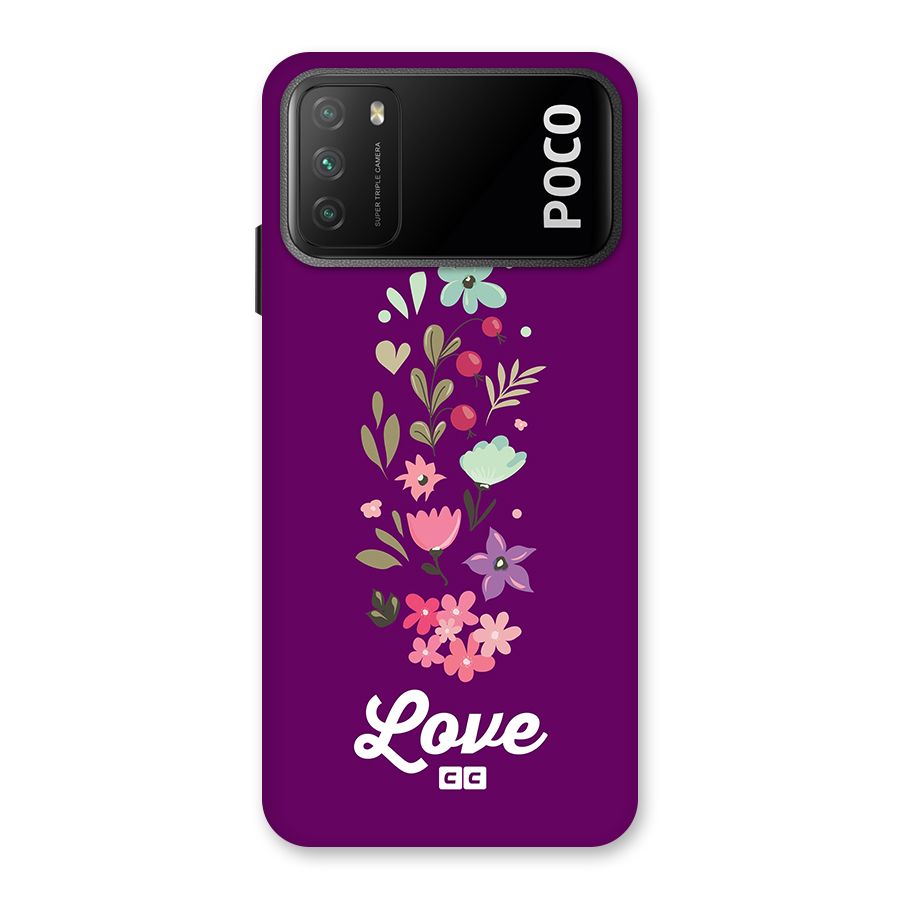 Floral Love Back Case for Poco M3