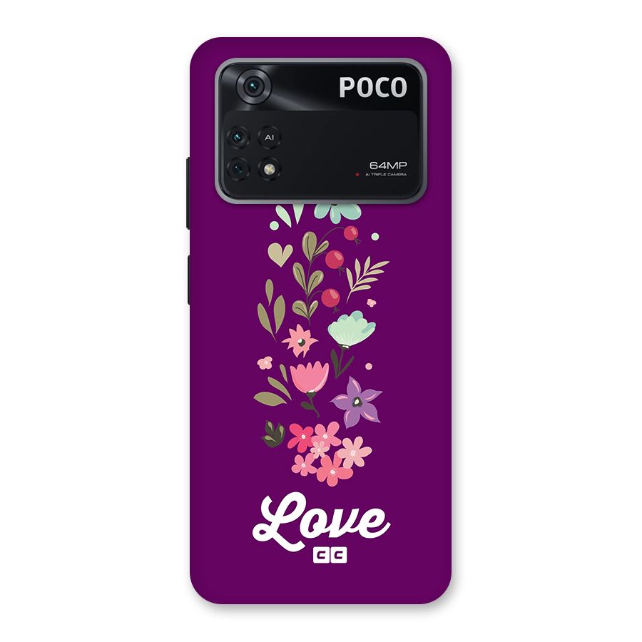 Floral Love Back Case for Poco M4 Pro 4G